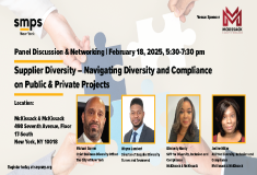 SMPS-NY Panel Discussion: Supplier Diversity – navigating diversity and compliance on public & private projects